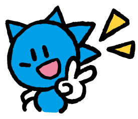 A doodle-like LINE sticker of Sonic doing a peace sign.