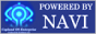 The Navi logo from Serial Experiments Lain next to the text 'Powered by Navi.'