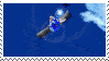 Sonic jumping out of a helicopter, as seen in Sonic Adventure 2.