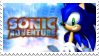Sonic next to the Sonic Adventure logo.