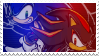 Sonic and Shadow's Sonic Adventure 2 art on a blue-to-red gradient.